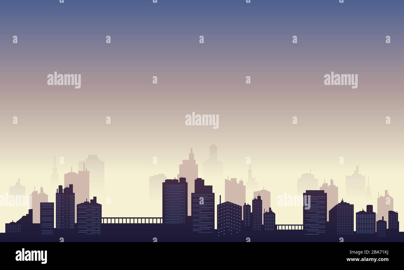 The city of beautiful view and many building Stock Vector Image & Art ...