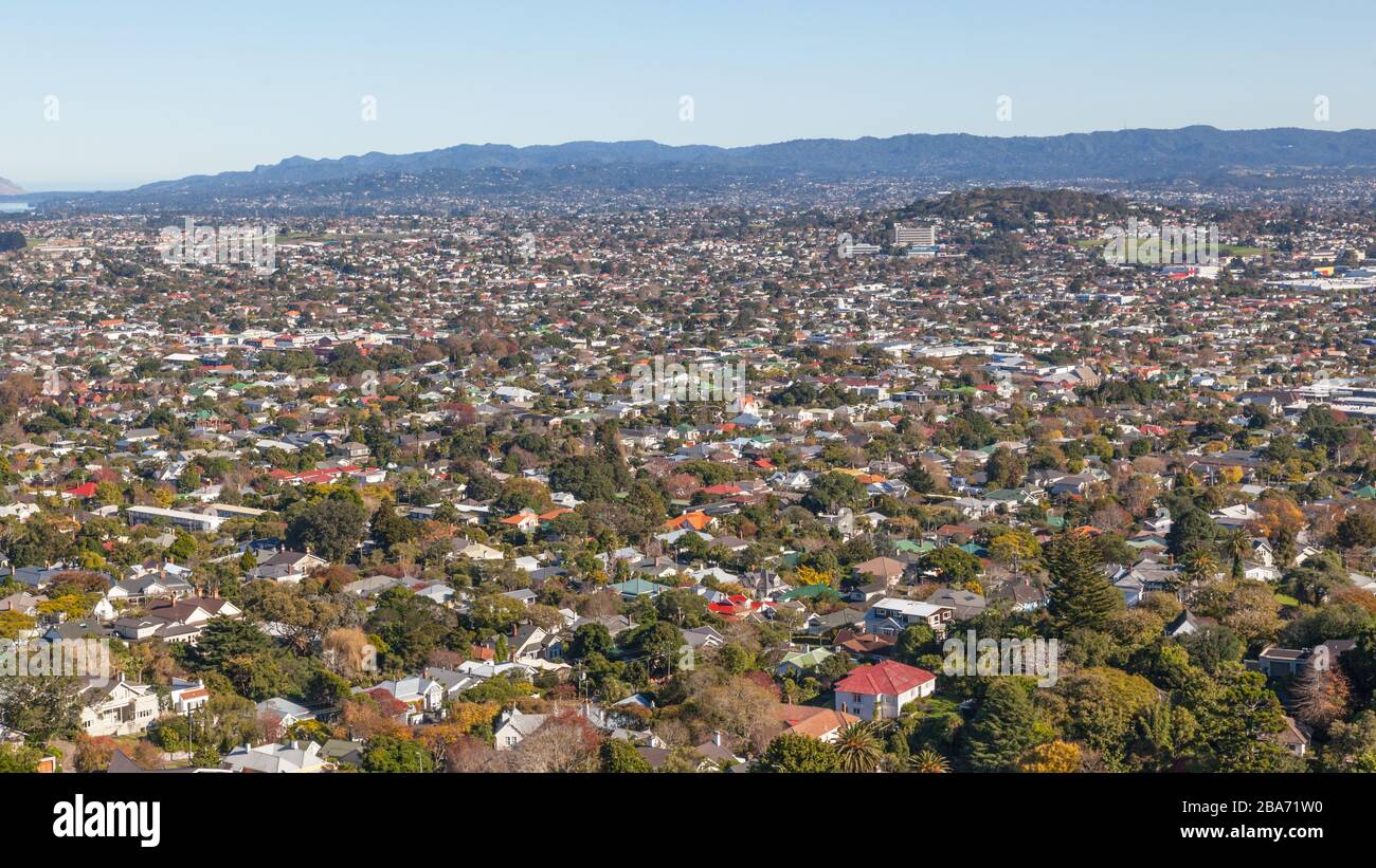 An aerial view of Mount Albert in Auckland, New Zealand Stock Photo Alamy