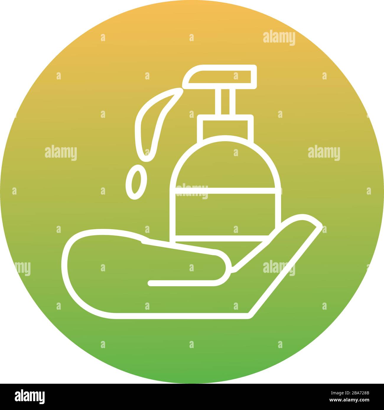 hand with antibacterial soap bottle block icon Stock Vector Image & Art ...
