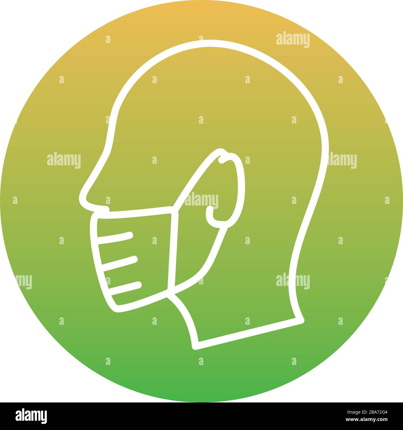 profile using face mask block style icon Stock Vector Image & Art - Alamy