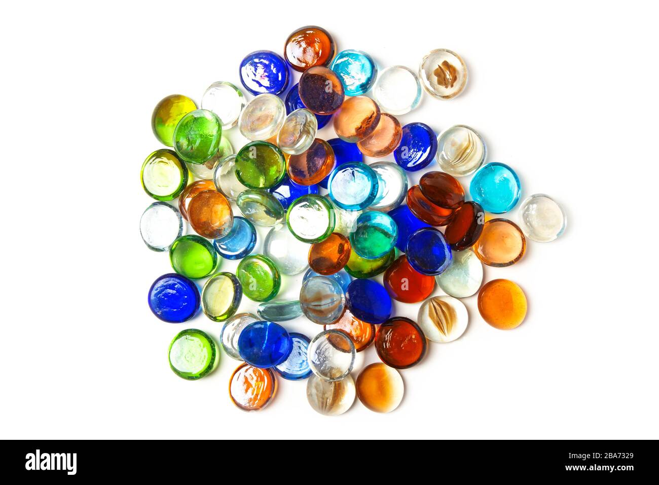 Multicolor Glass Rocks Handful of multicolored glass stones isolated on white Stock Photo - Alamy