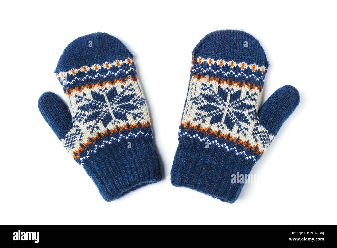 Santa Children's Knitted Christmas Gloves Snowflake Design Unisex 