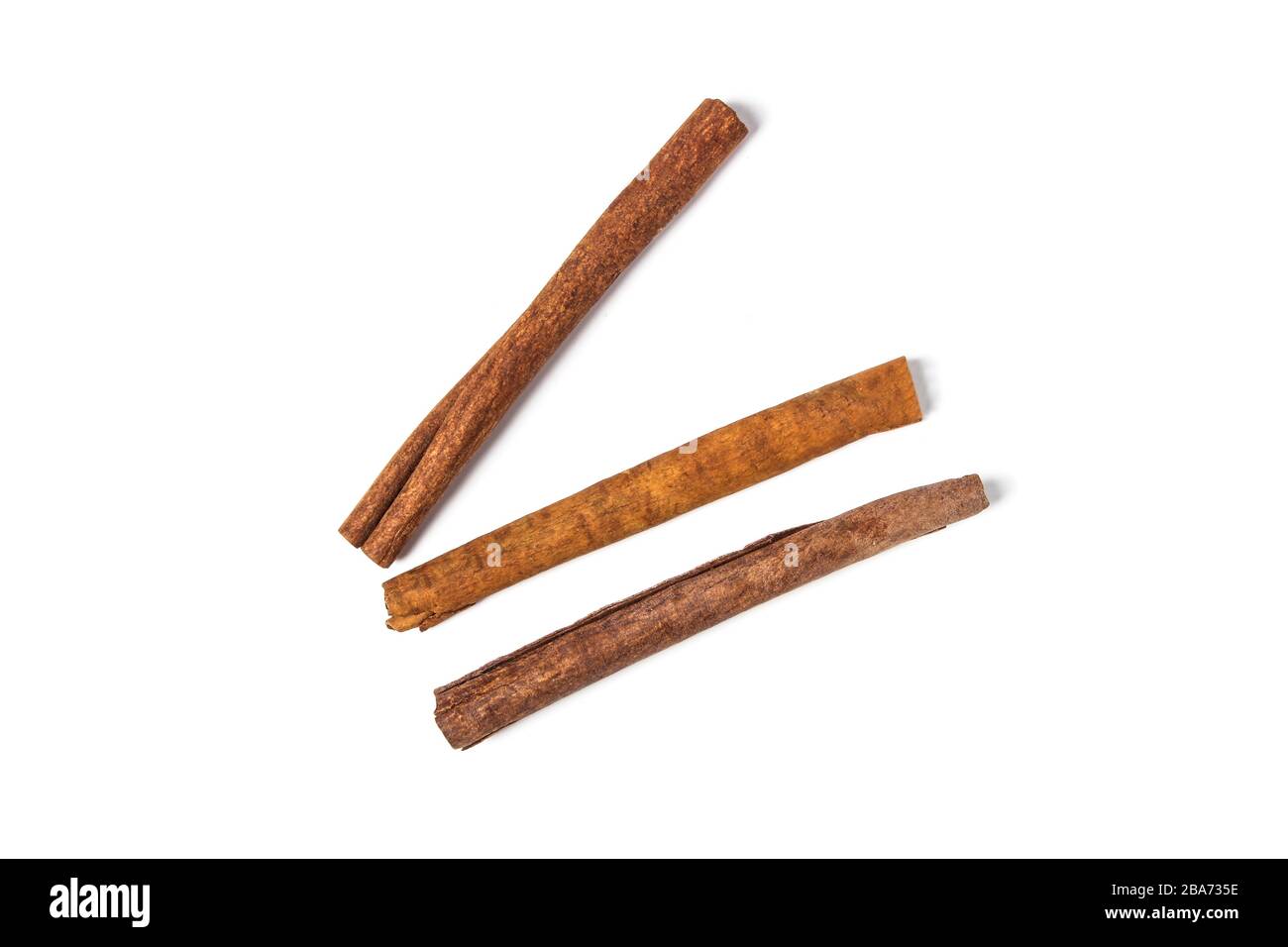 Cinnamon sticks isolated on white background Stock Photo