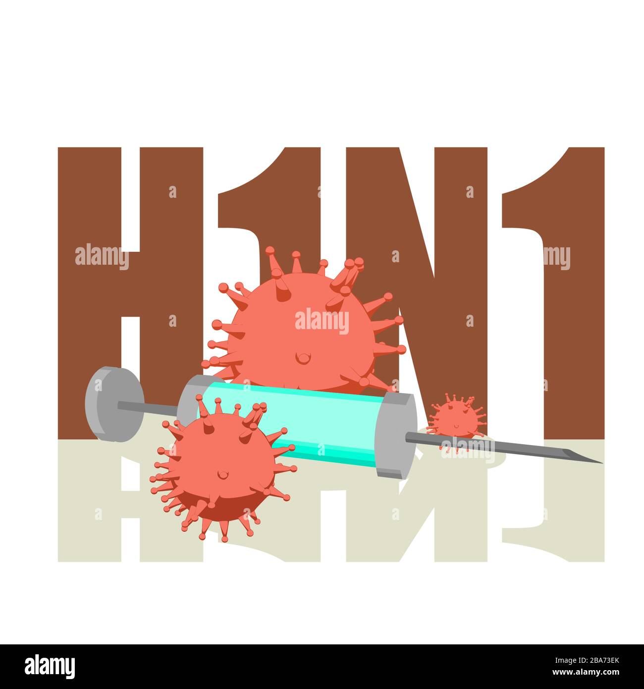 H1N1 disease virus and syringe Stock Vector Image & Art - Alamy