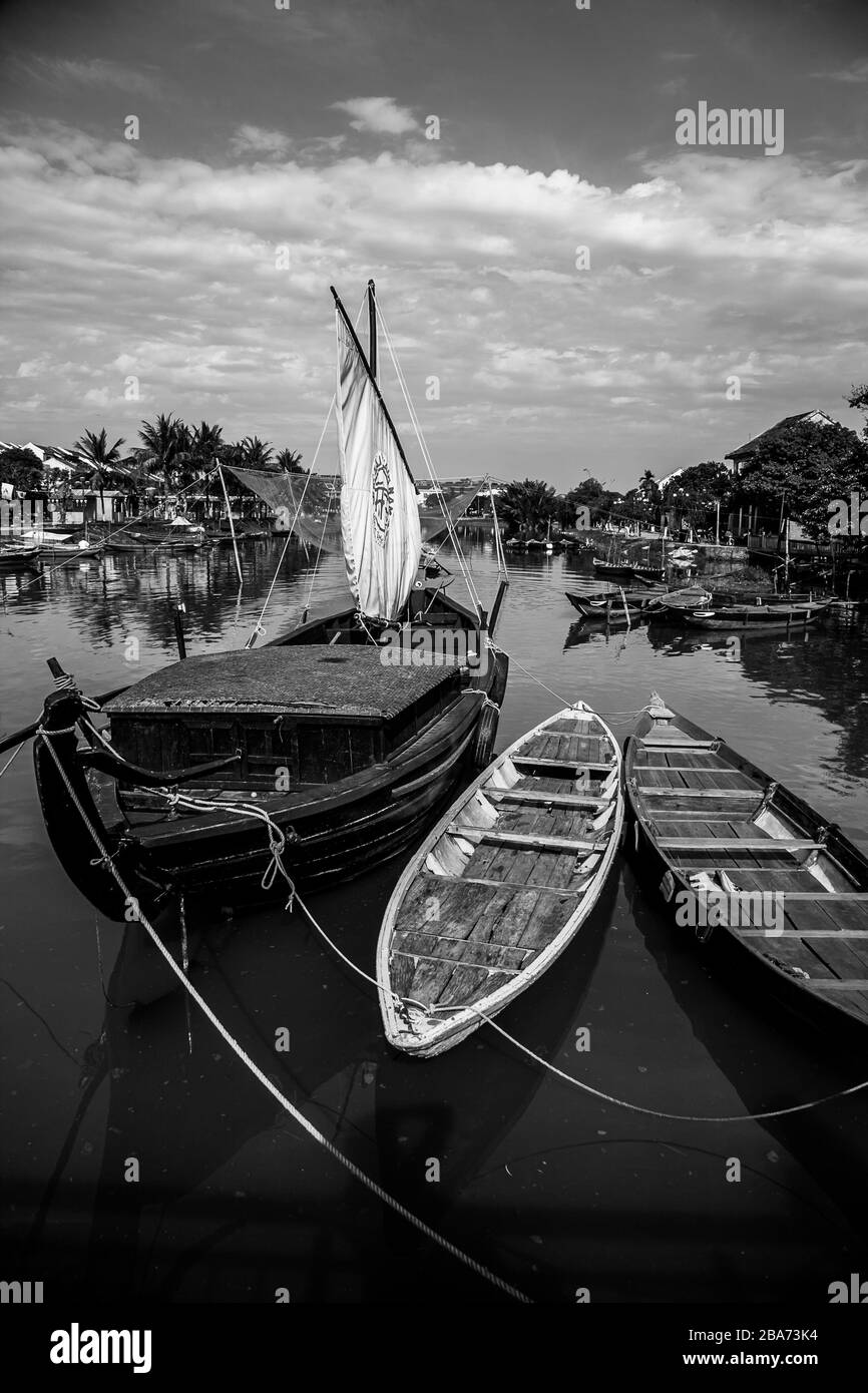 Thu Bon River, Vietnam Stock Photo
