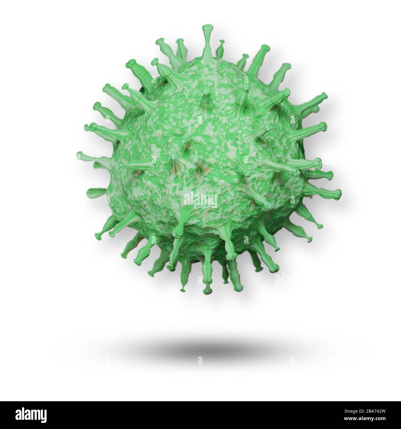 Coronavirus or COVID-19 cells in human body. Respiratory virus in  microscopic view. illustration of 3D render. Isolate on white background.  Concept of Stock Photo - Alamy, image size:1300x1390