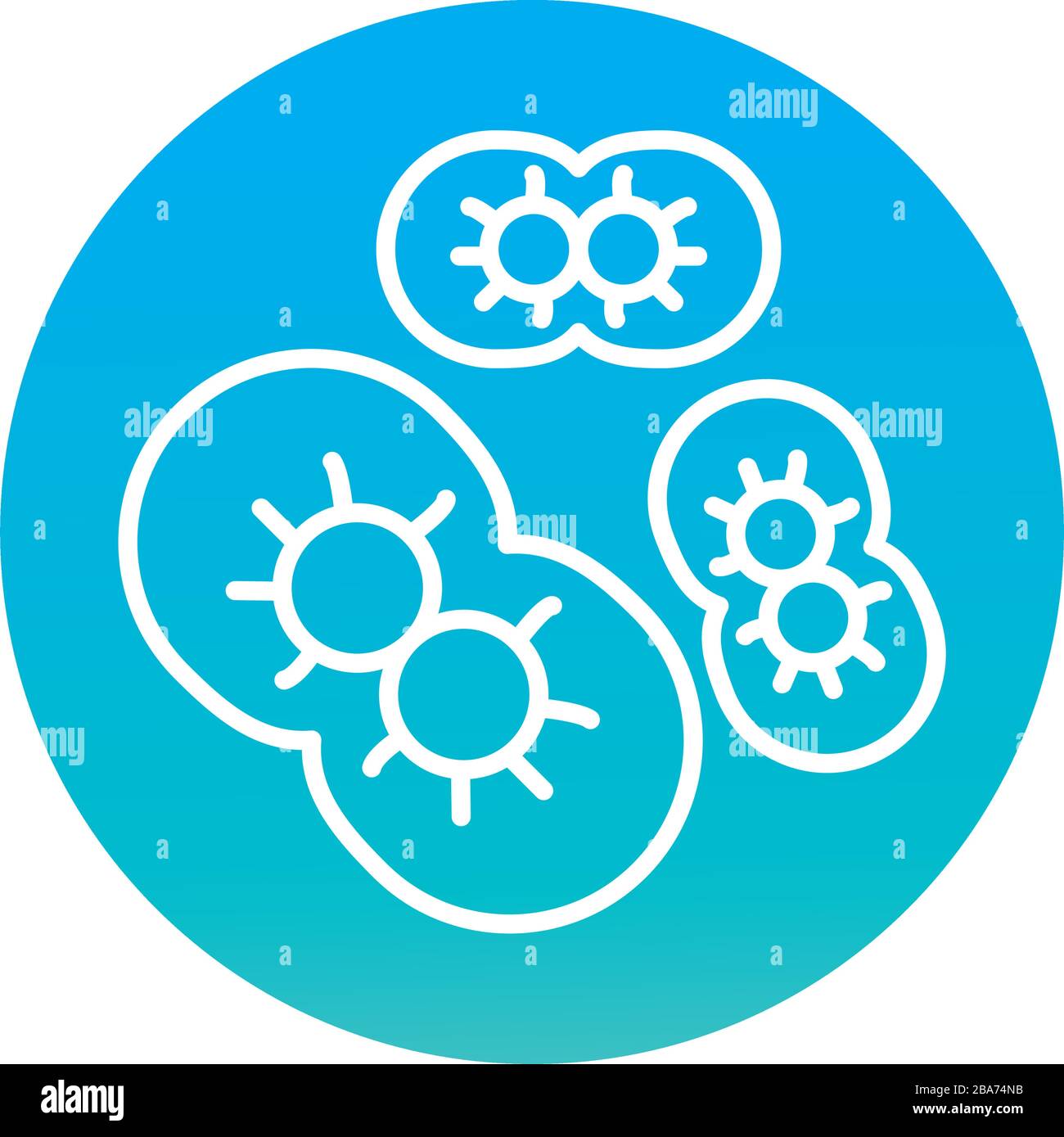 infected cells with covid19 block style icon Stock Vector