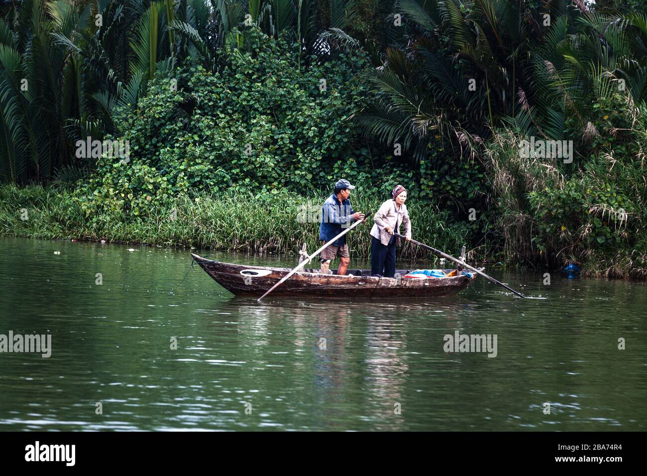 Thu Bon River, Vietnam Stock Photo