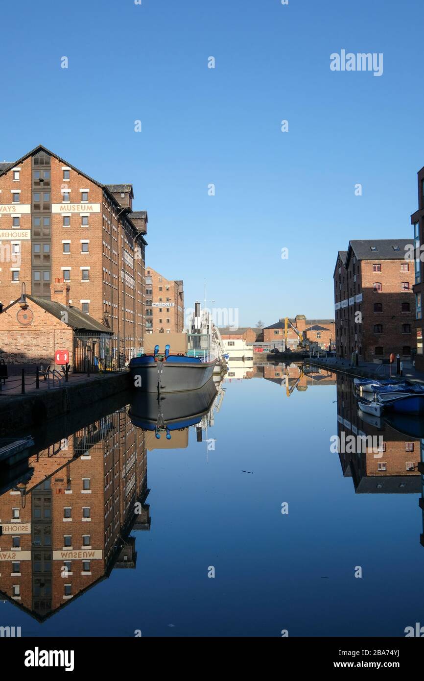 The Barge Arm inlet of Gloucester Docks. Part of the Sharpness and