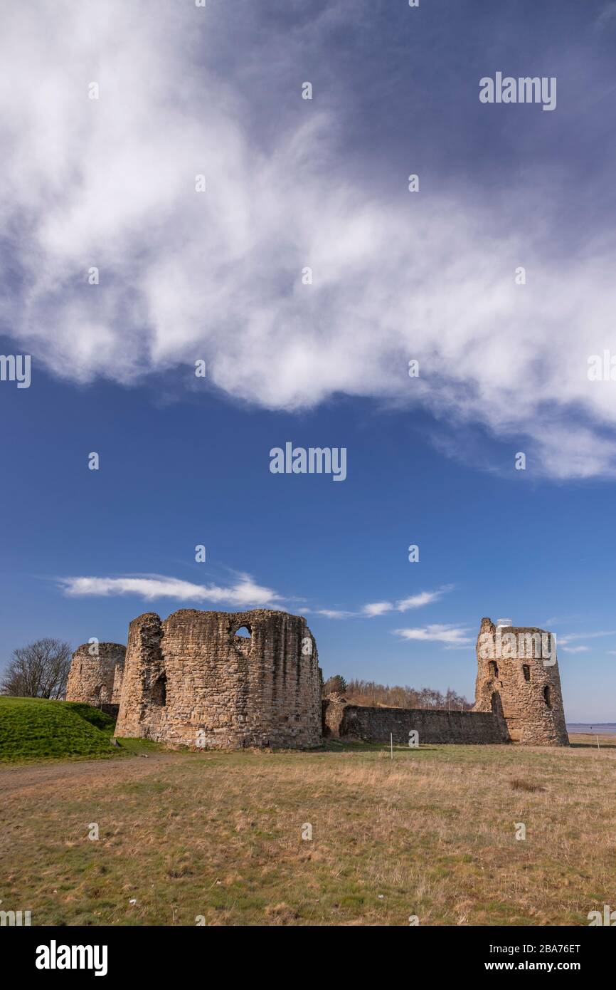 Flint castle ruins on the North Wales coast Stock Photo