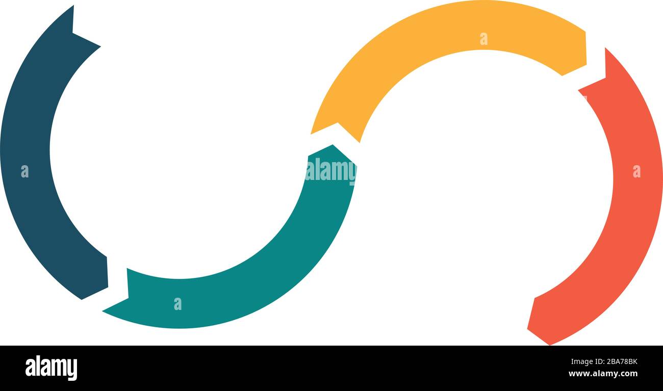 Vector circle arrows for infographic. Template for diagram, graph ...
