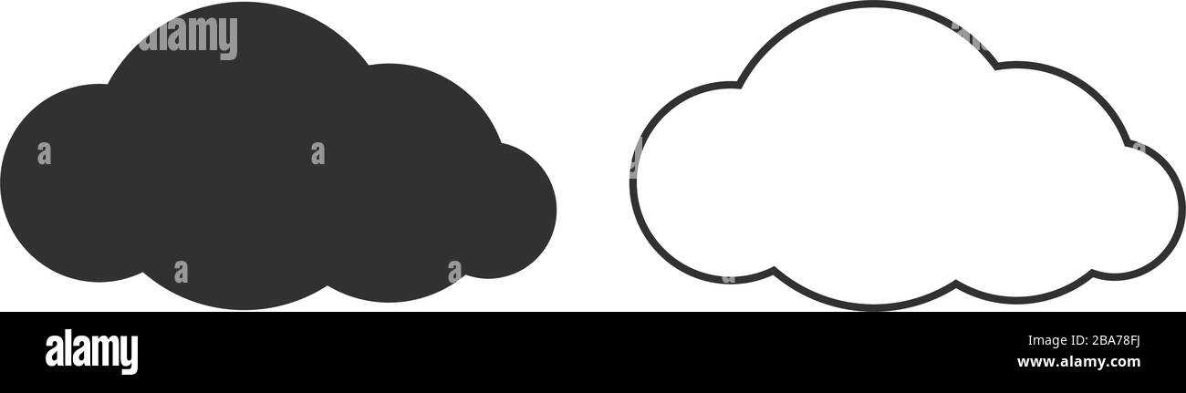 Cloud sky icon. weather icon. Data storage concept. Stock Vector illustration isolated on white background. Stock Vector