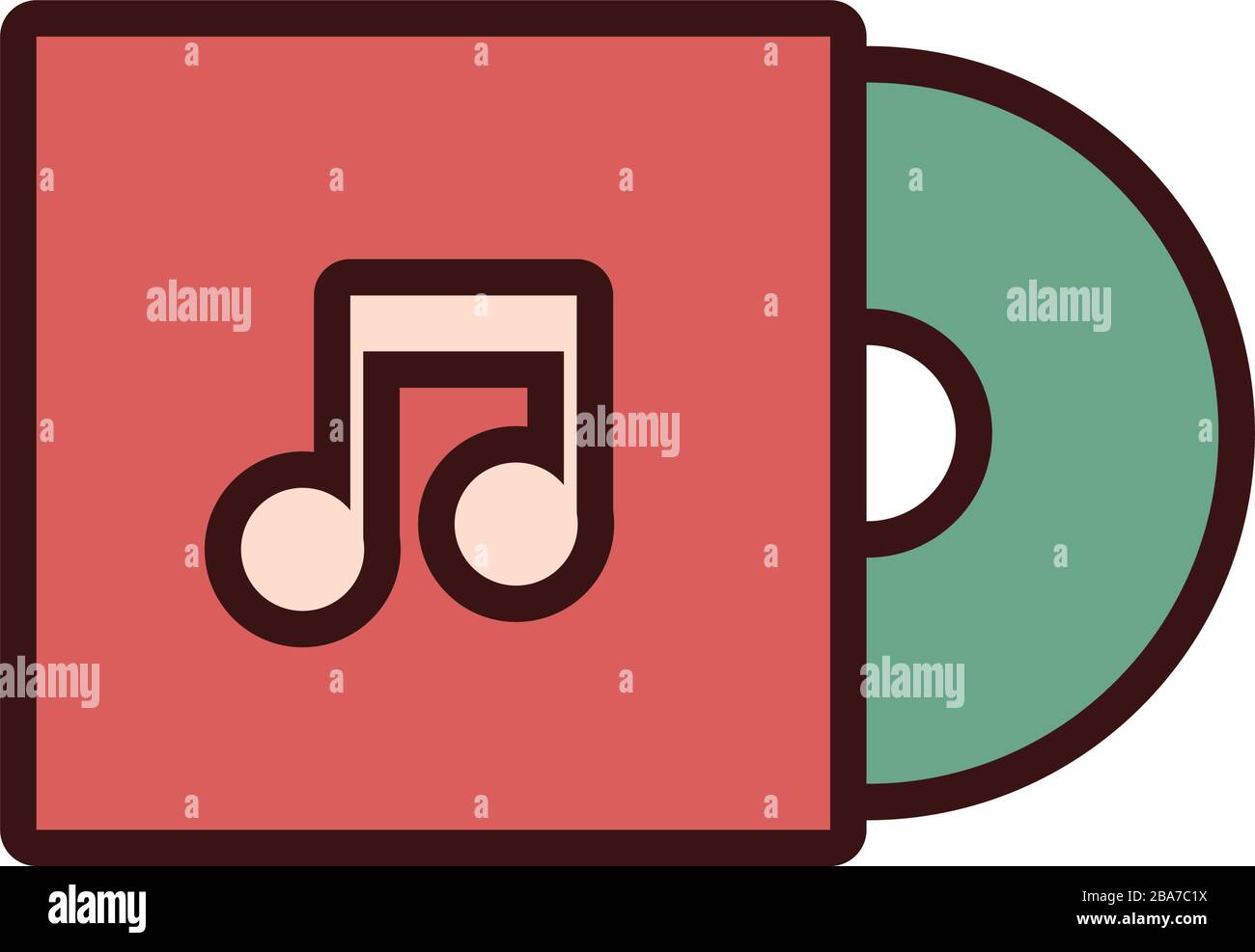 music vinyl disk record line and fill icon Stock Vector Image & Art - Alamy