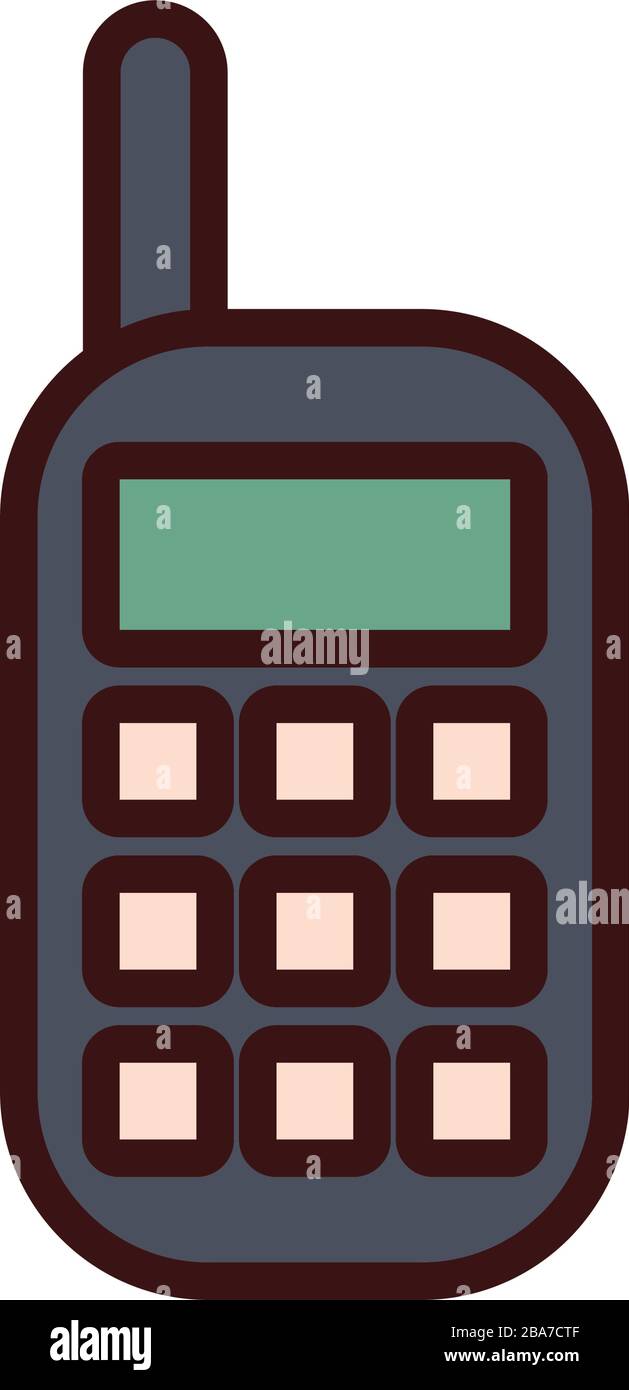 cellphone device line and fill icon Stock Vector