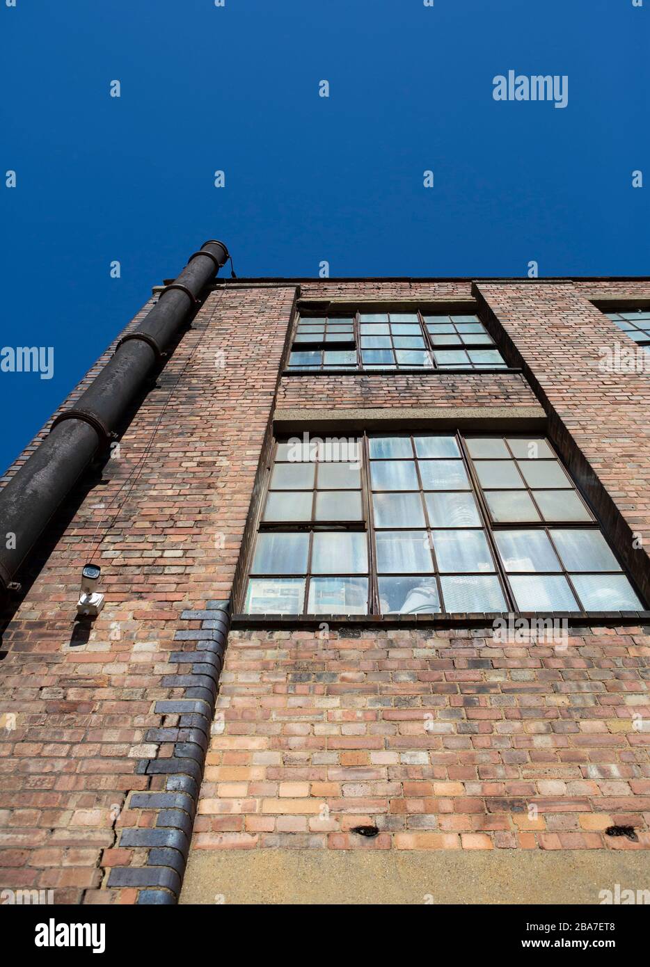 Warehouse building facade from below Stock Photo