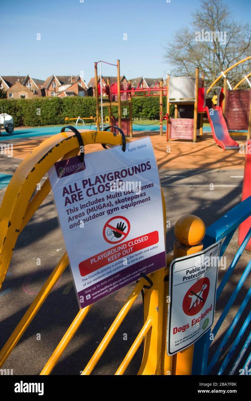 Playground Closure During Corvid 19 Outbreak Stock Photo
