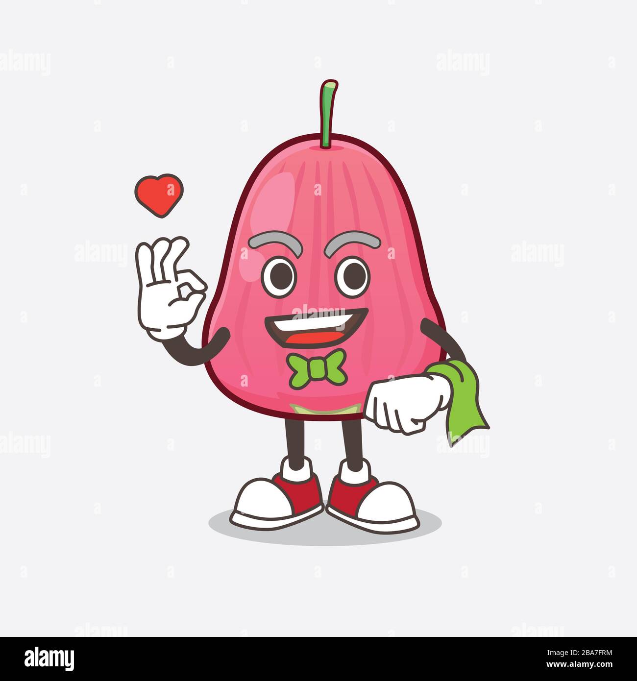 A picture of Java Apple cartoon mascot character working as a Waiter ...