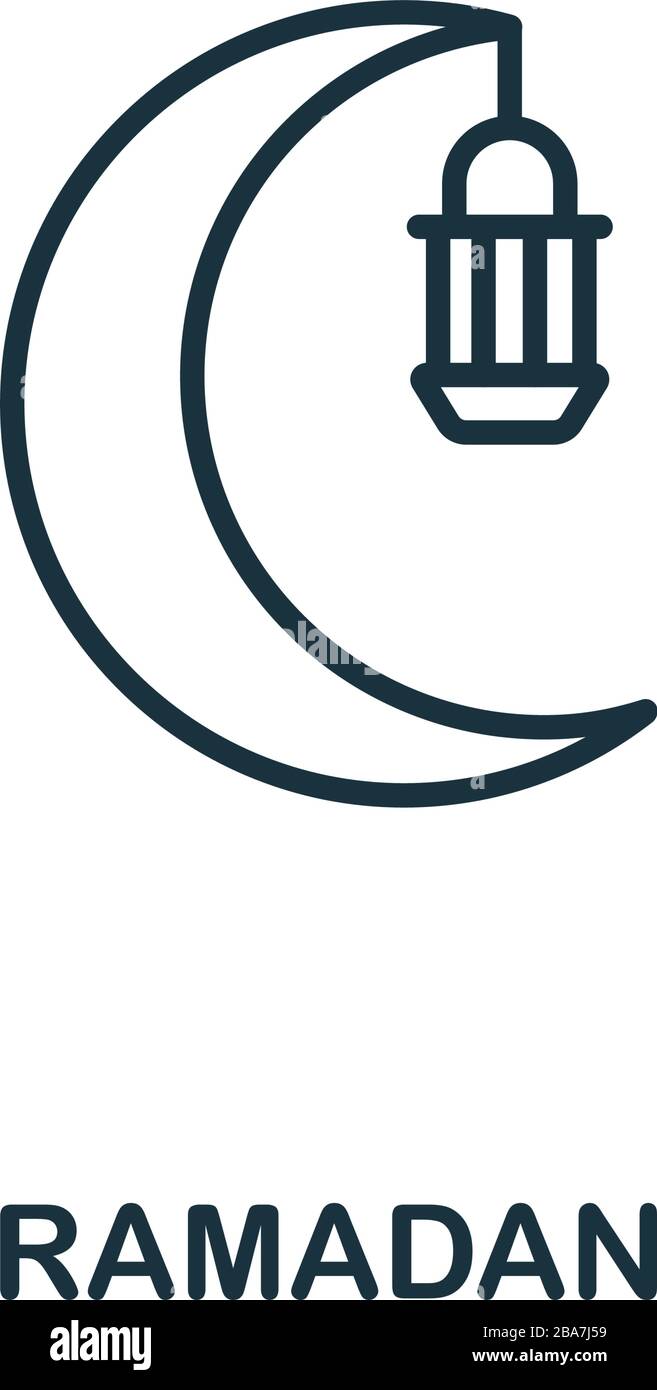 Ramadan icon from hollidays collection. Simple line Ramadan icon for templates, web design and infographics Stock Vector