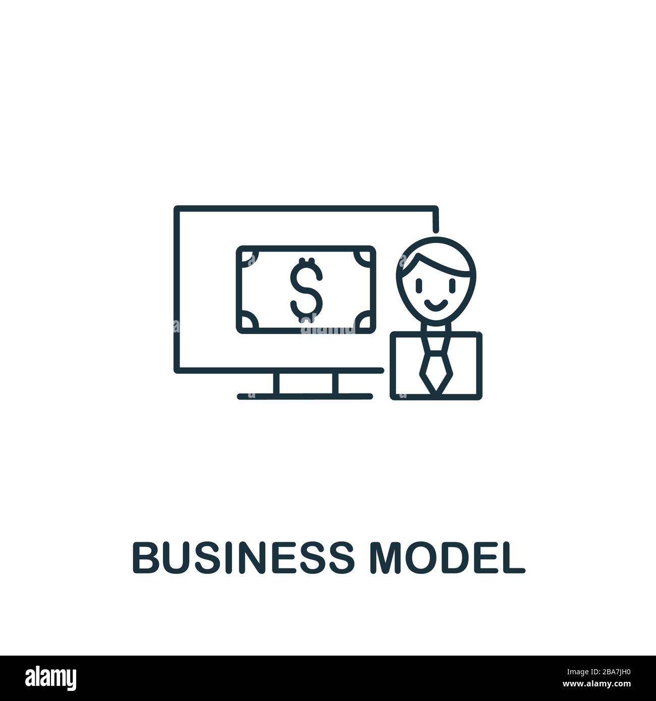 Business Model icon from industry 4.0 collection. Simple line element Business Model symbol for templates, web design and infographics Stock Photo