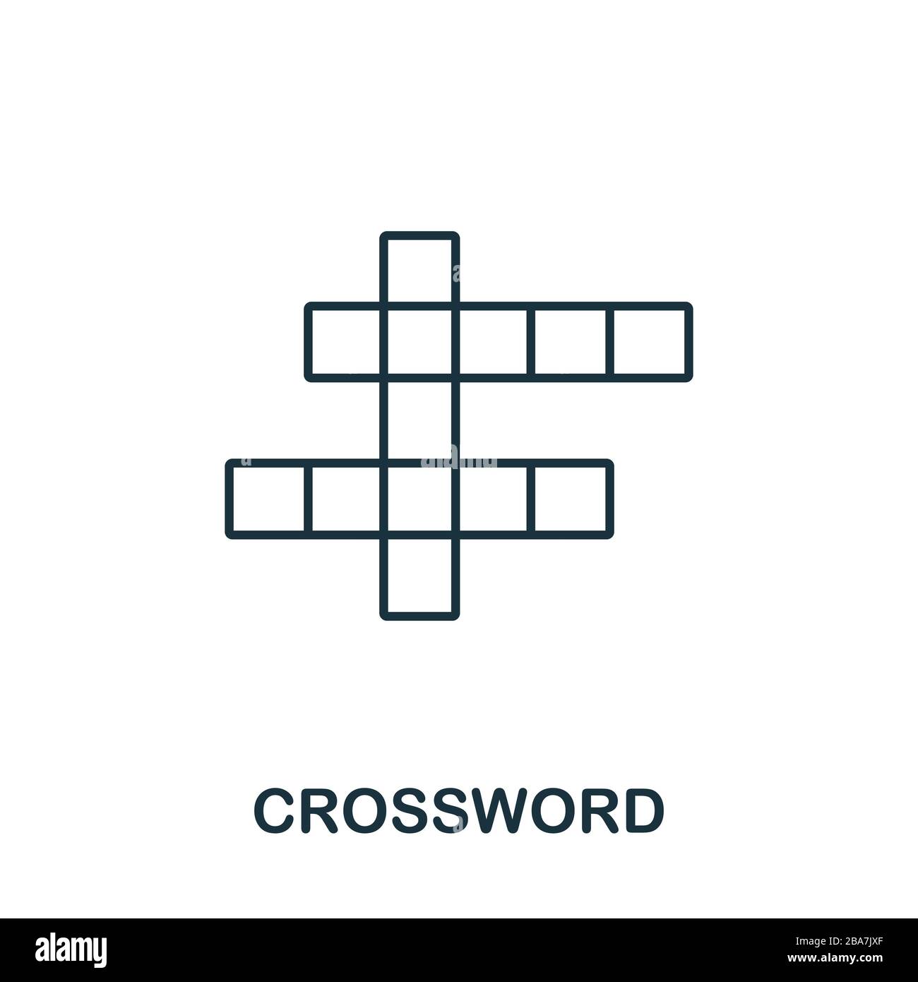 Crossword icon from hobbies collection. Simple line element Crossword