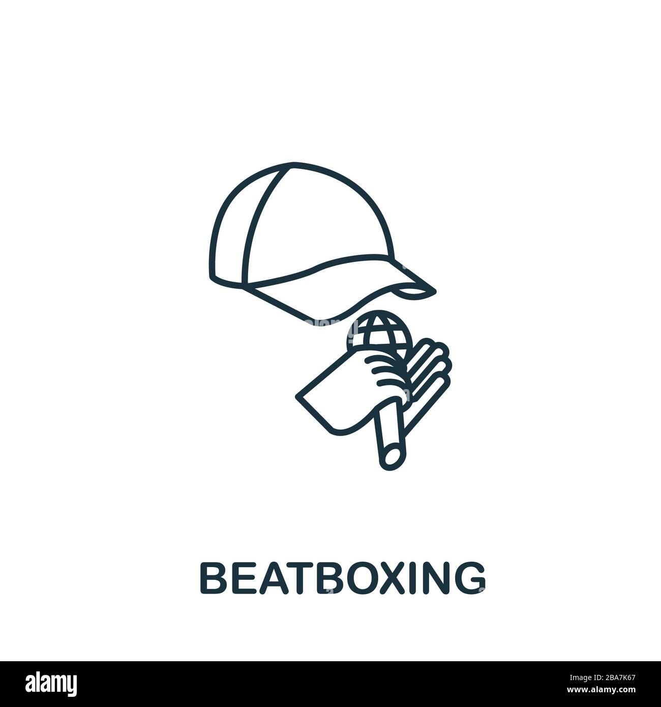 Beatboxing icon from hobbies collection. Simple line element Beatboxing  symbol for templates, web design and infographics Stock Photo - Alamy