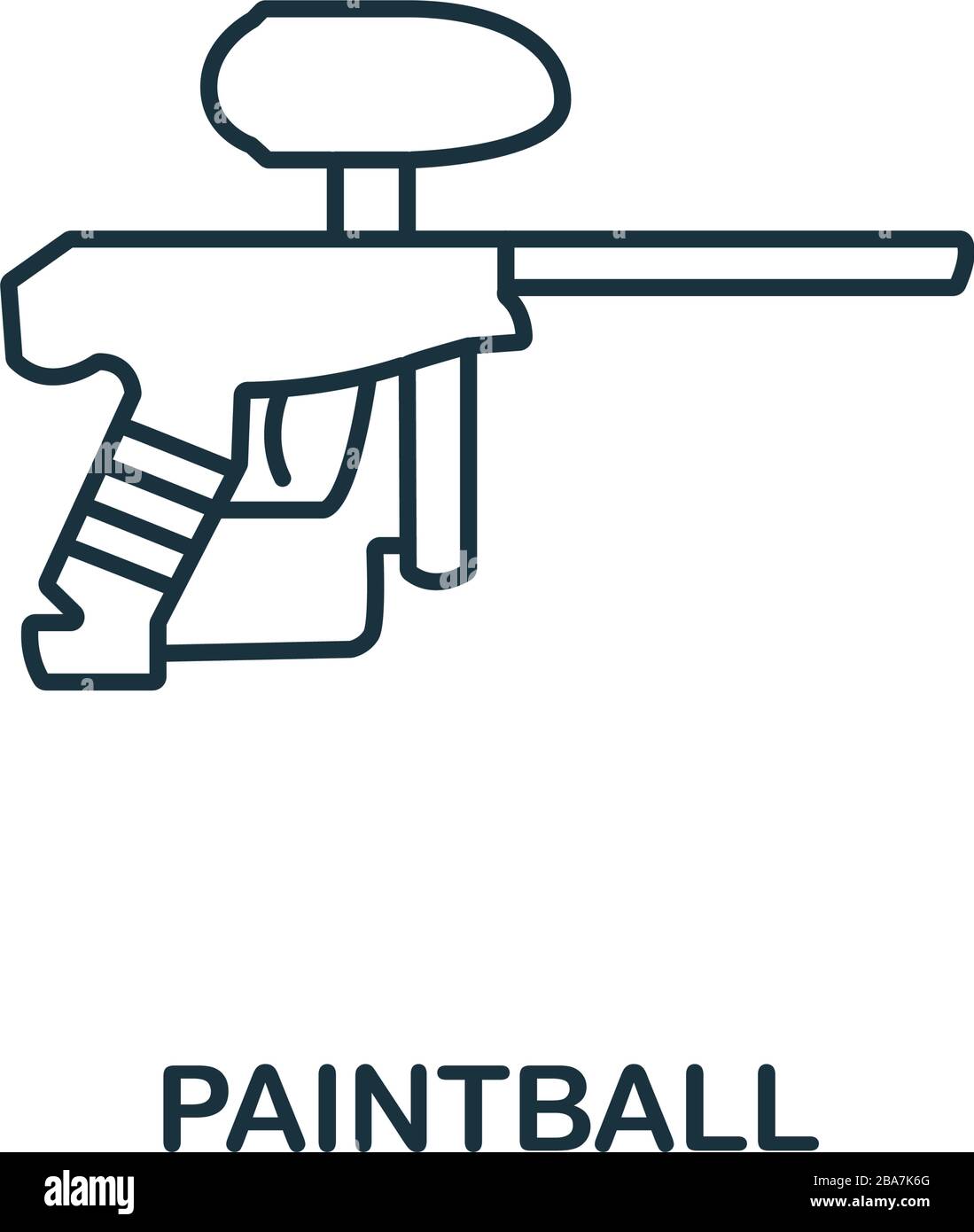 Paintball Gun Icon Vector Outline Illustration Stock Vector Image & Art -  Alamy