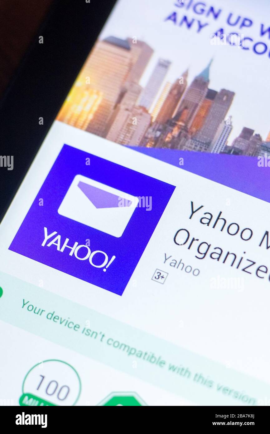 Yahoo mail app icon on hi-res stock photography and images - Alamy