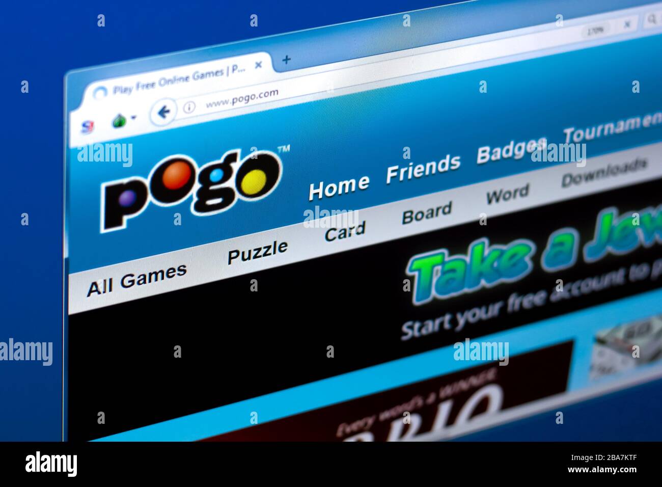 POGO website - online puzzles and games Stock Photo - Alamy