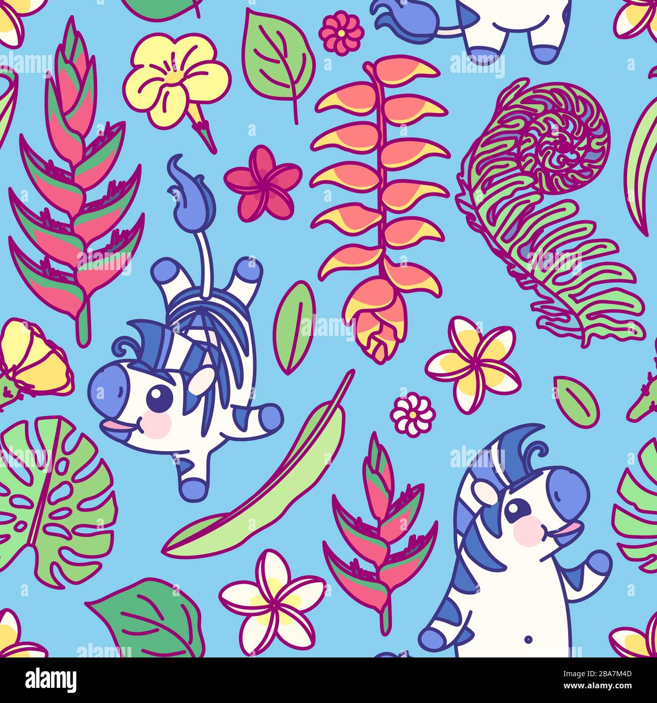 vector cute seamless pattern art for kids Stock Vector Image & Art - Alamy