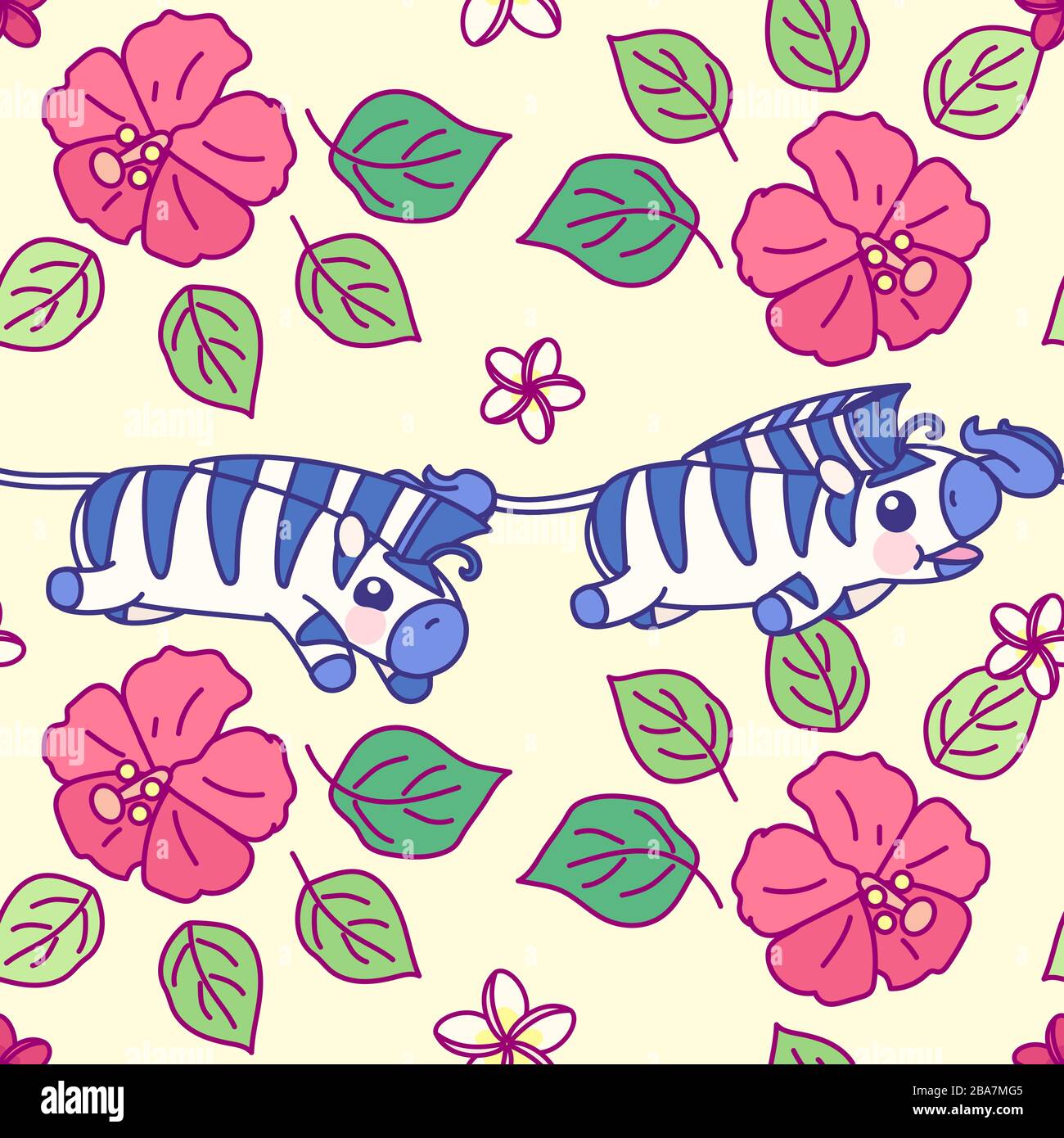 vector cute seamless pattern art for kids Stock Vector