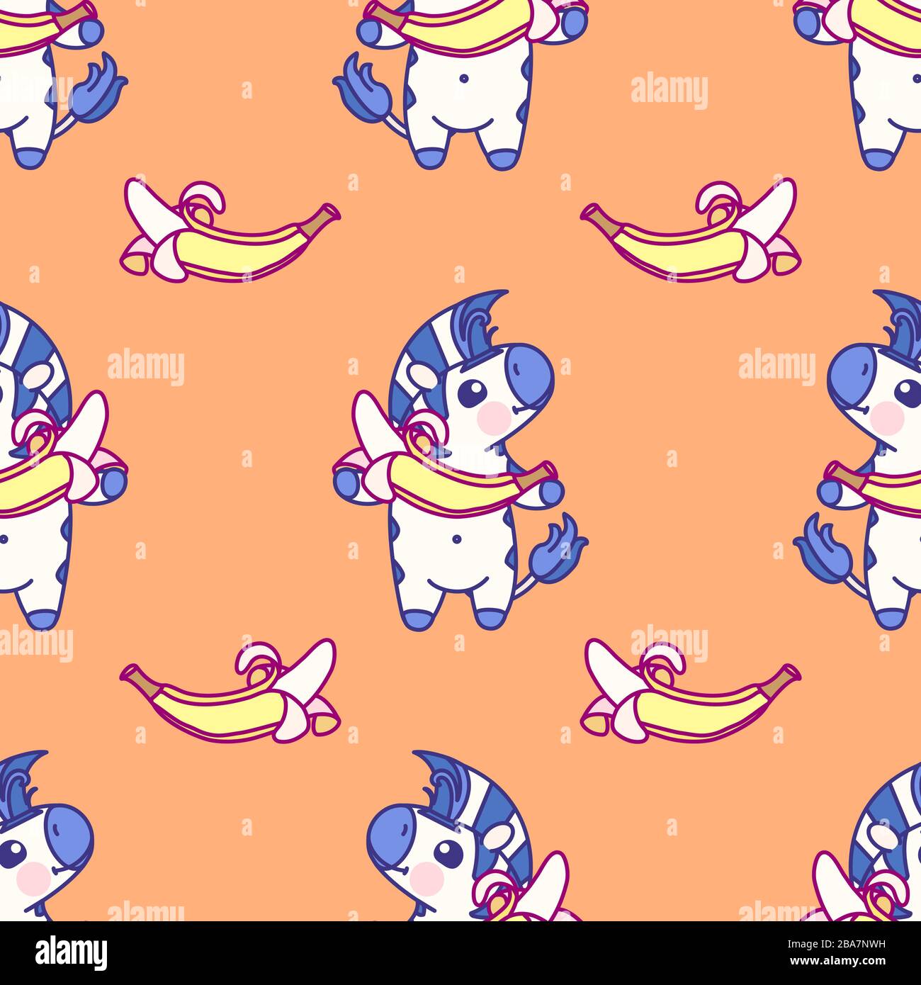 vector cute seamless pattern art for kids Stock Vector