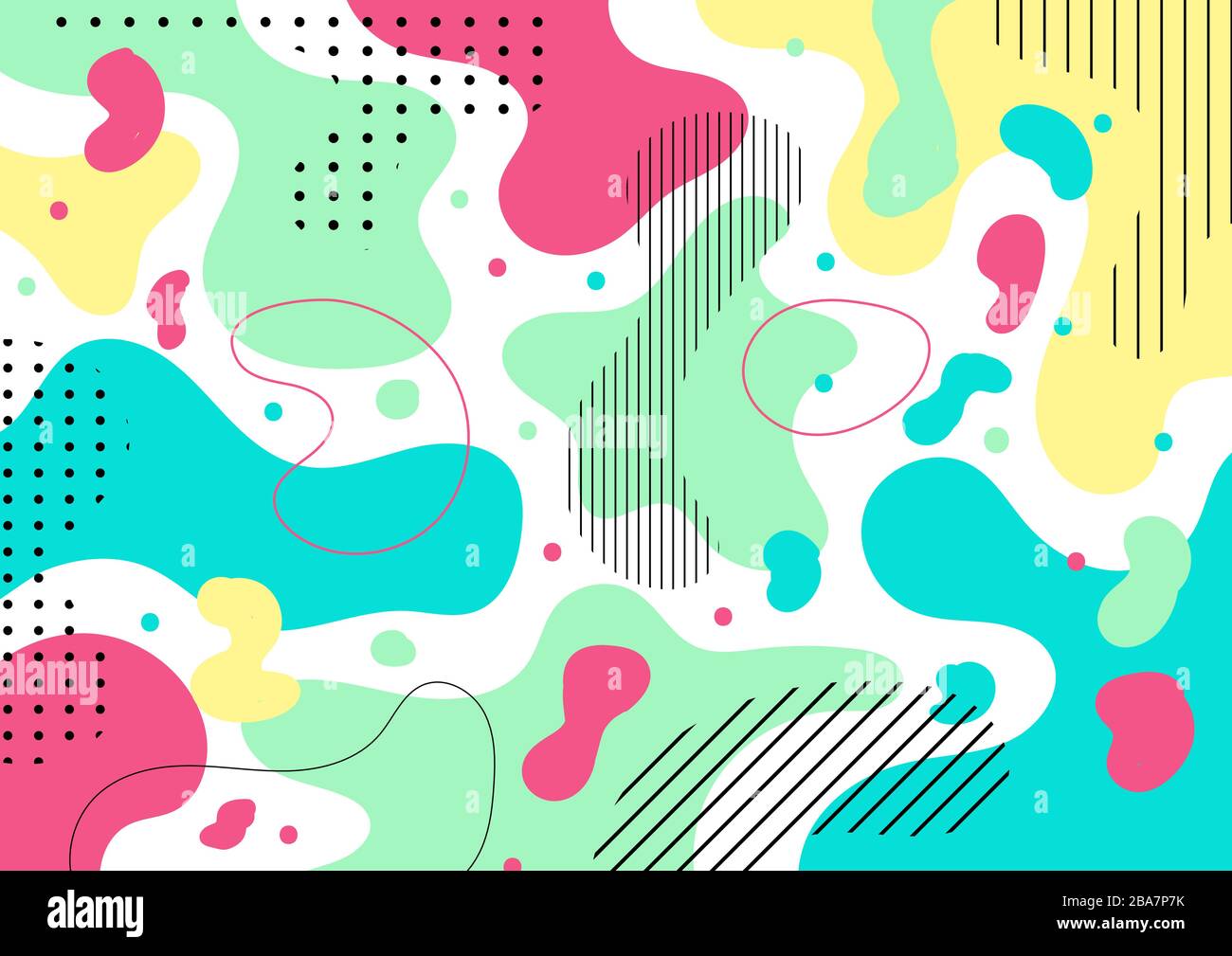 Abstract colorful liquid shape and pebble pattern background texture. Vector illustration Stock Vector