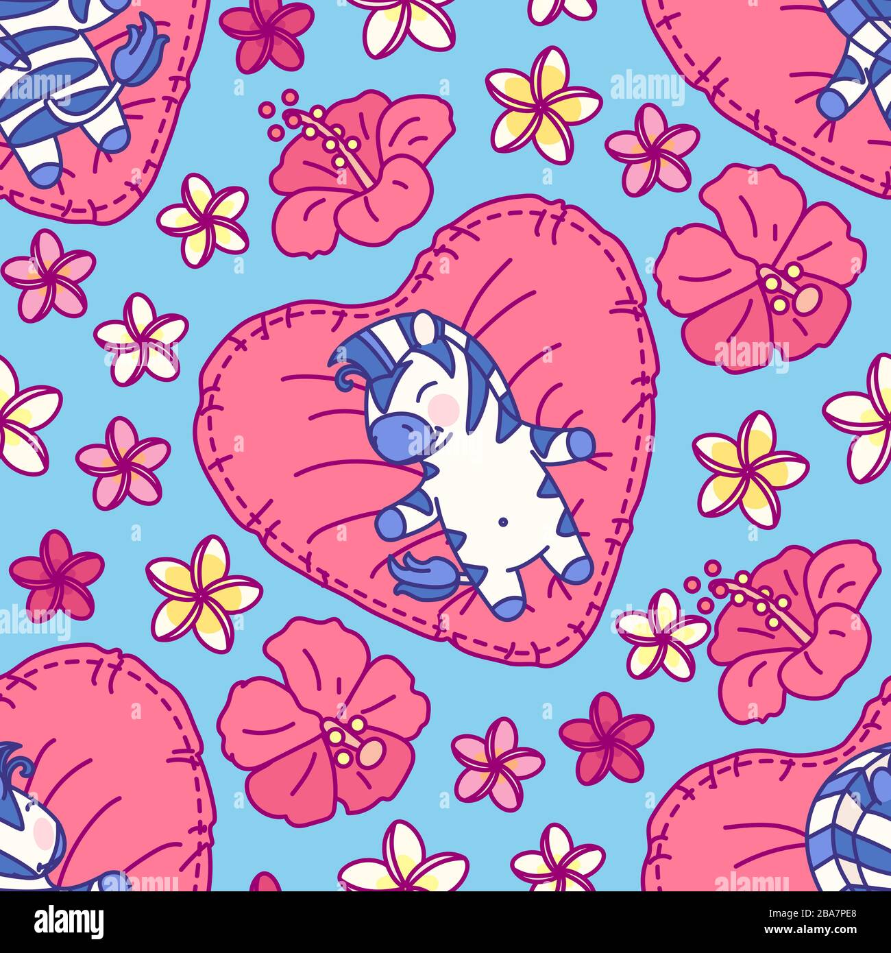 vector cute seamless pattern art for kids Stock Vector Image & Art - Alamy