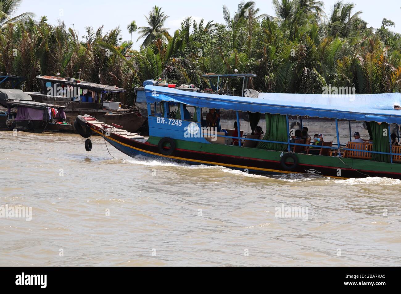 TOURIST BOATS ON THE MEKONG RIVER DELTA,VIETNAM Stock Photo - Alamy