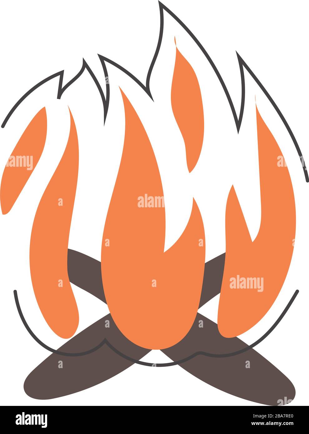 campfire wood flame isolated icon Stock Vector Image & Art - Alamy