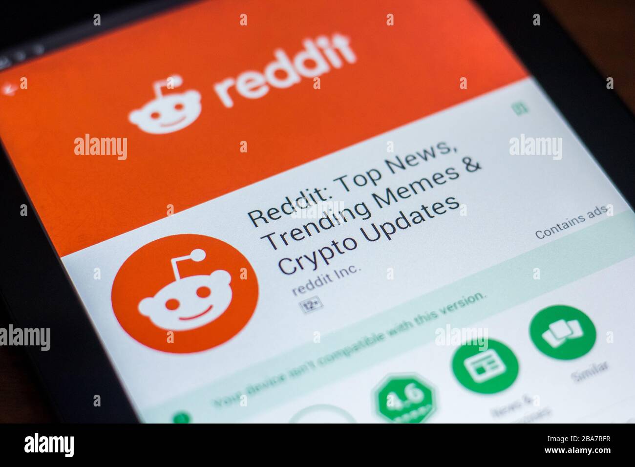 Ryazan, Russia - March 21, 2018 - Reddit mobile app on the display of  tablet PC Stock Photo - Alamy