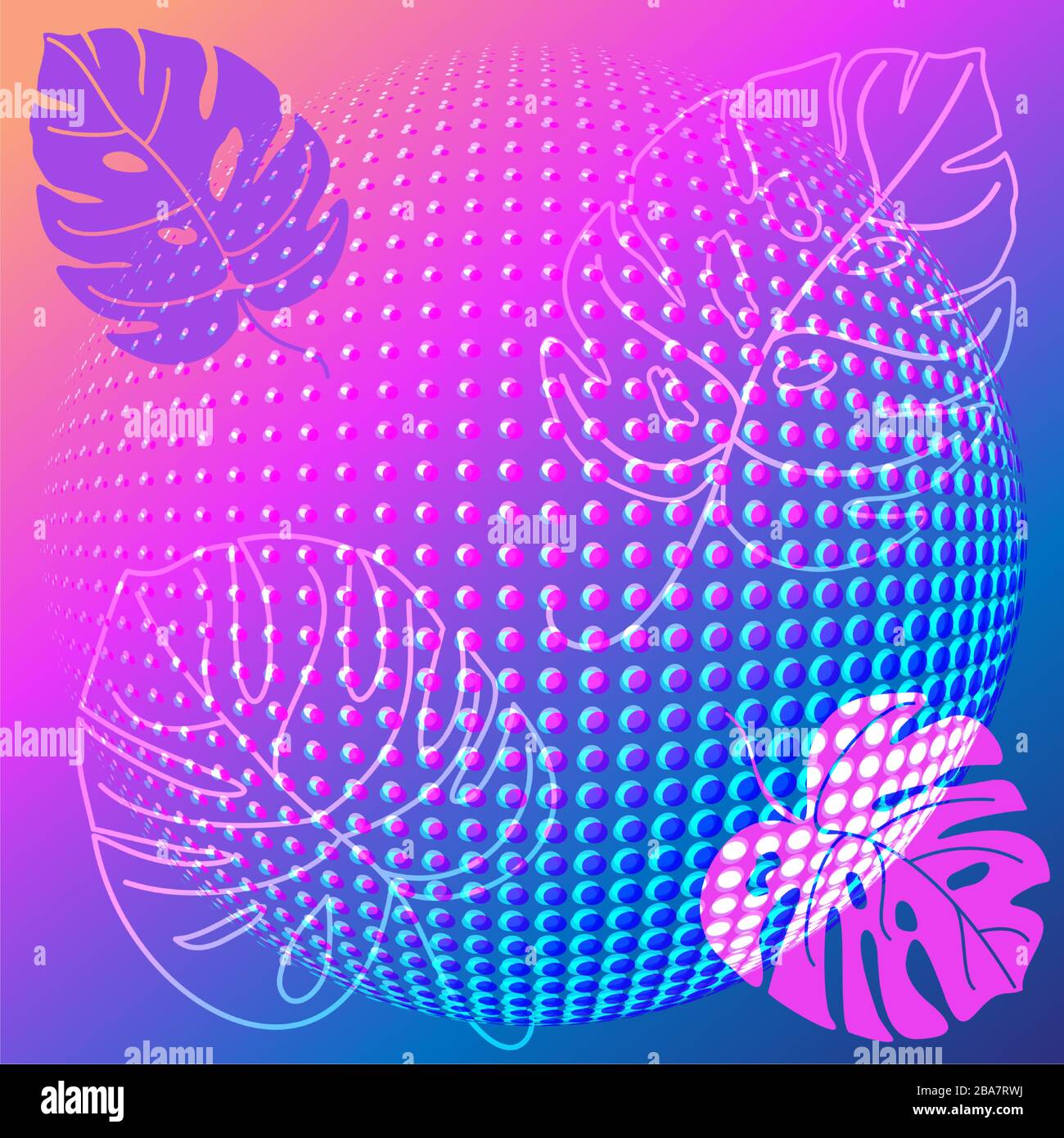 Bright abstract gradient background with halftone sphere Stock Vector ...