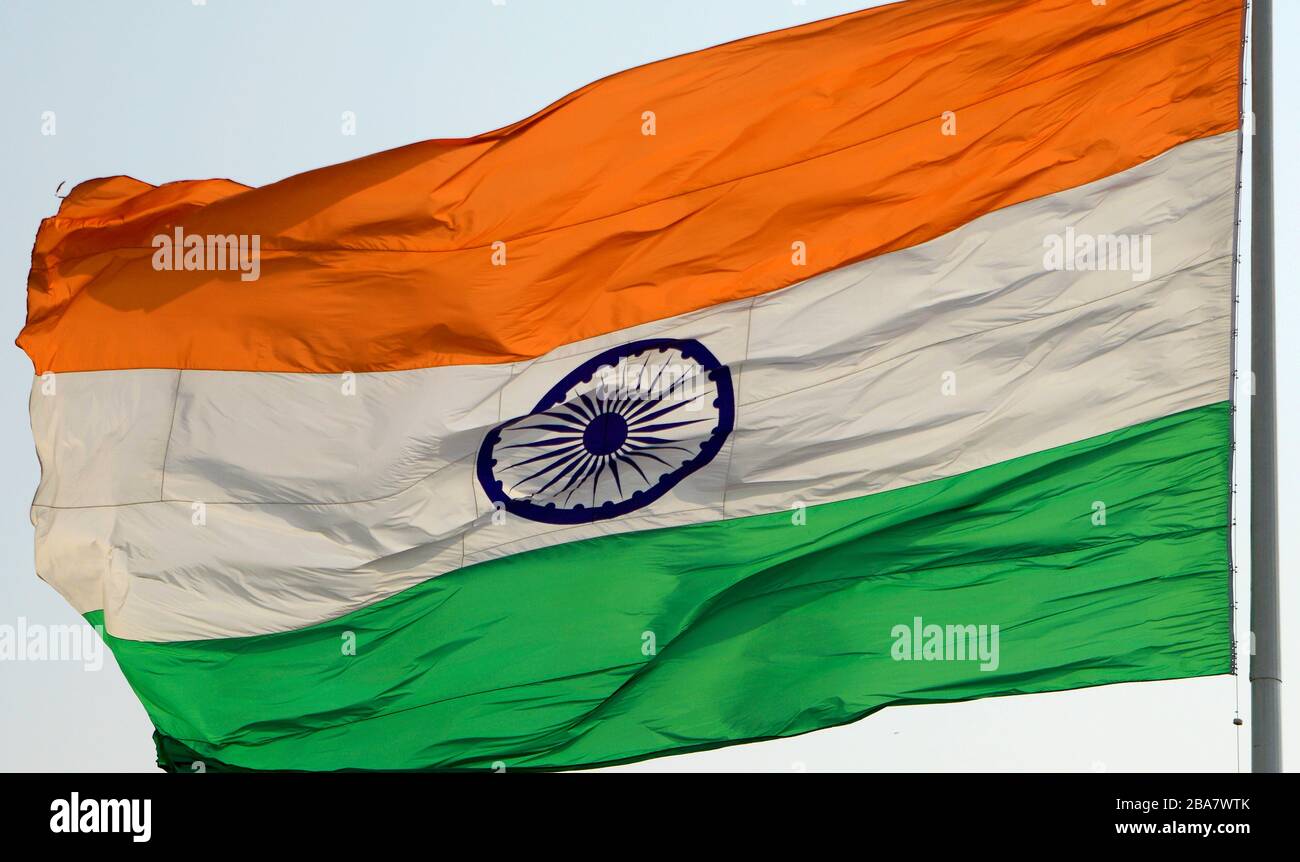 Flying indian flag hi-res stock photography and images - Alamy