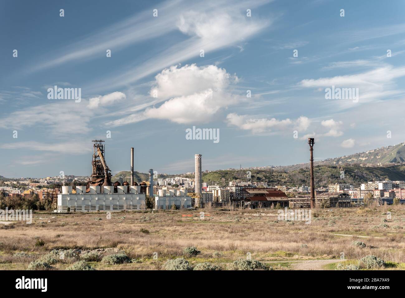 Naples, Italy. March 5th, 2020. Disused and abandoned industrial area. Stock Photo