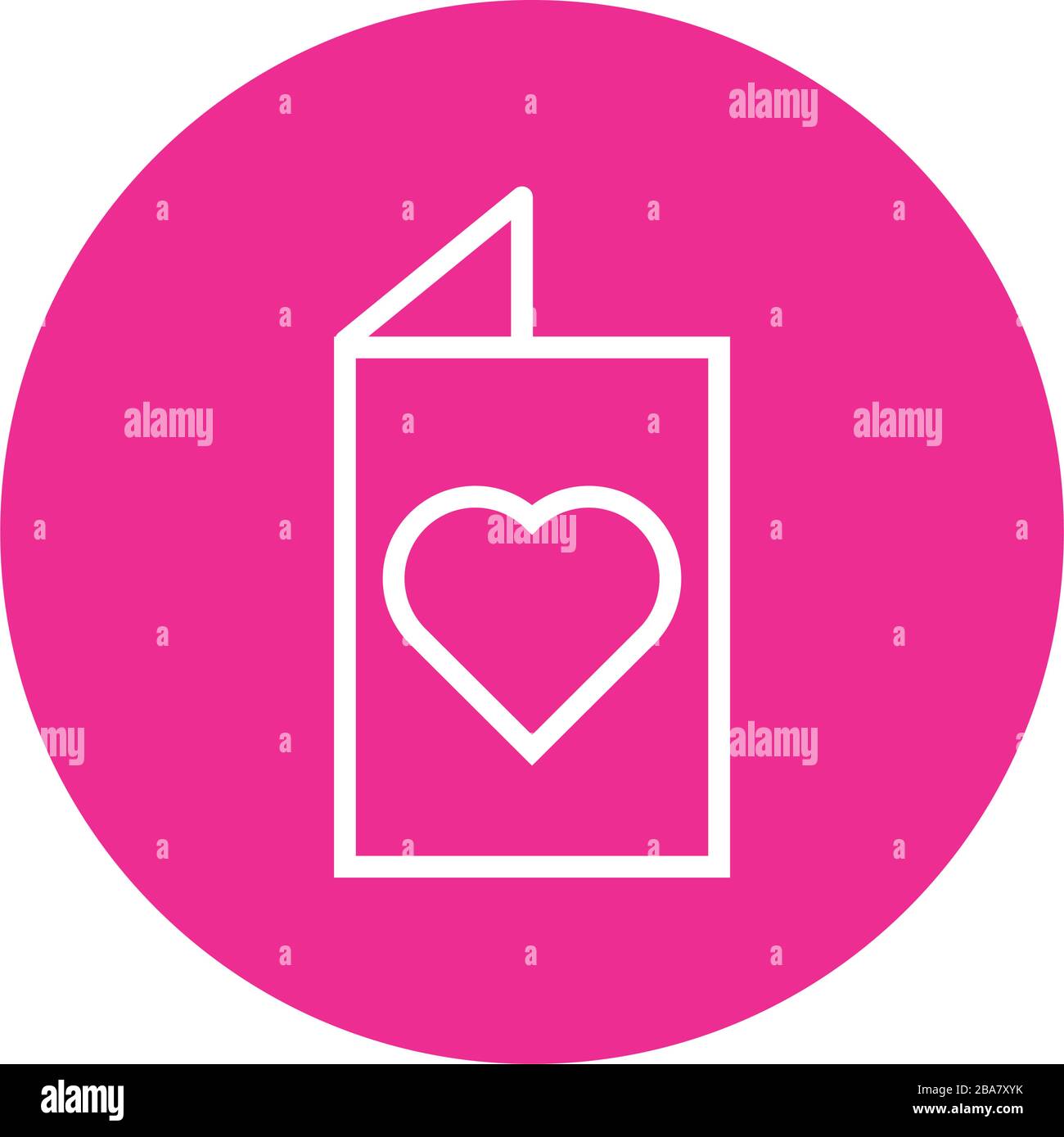 happy valentines day card with heart block and line style Stock Vector Image & Art Alamy