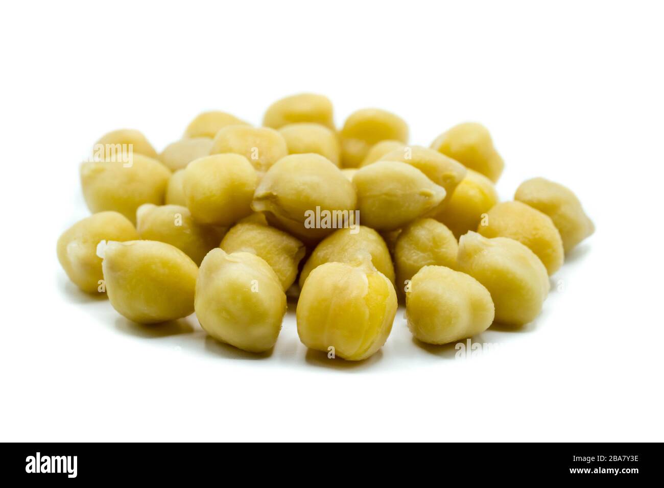 boiled chickpeas isolated on white background Stock Photo