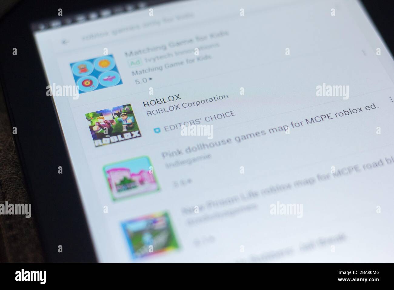 Ryazan, Russia - April 19, 2018 - Roblox Mobile App on the Display of  Tablet PC. Editorial Photography - Image of cell, android: 115108462
