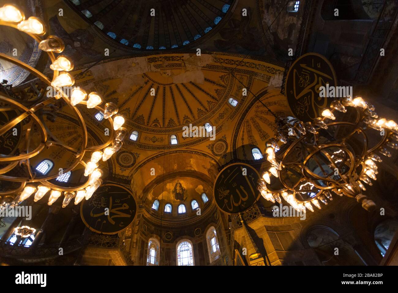 Inside the Hagia Sophia (Aya Sofya) museum in Istanbul Stock Photo