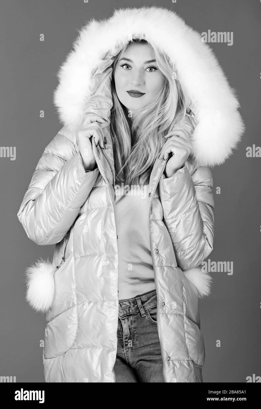 Only down parka with faux fur hood 2025