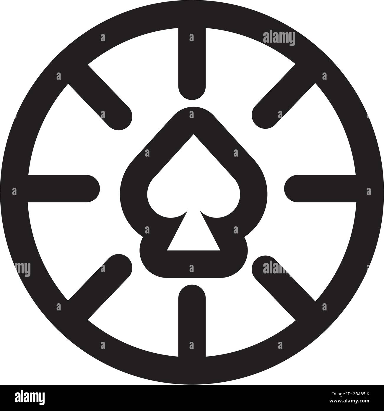 Poker chips black line Black and White Stock Photos & Images - Alamy