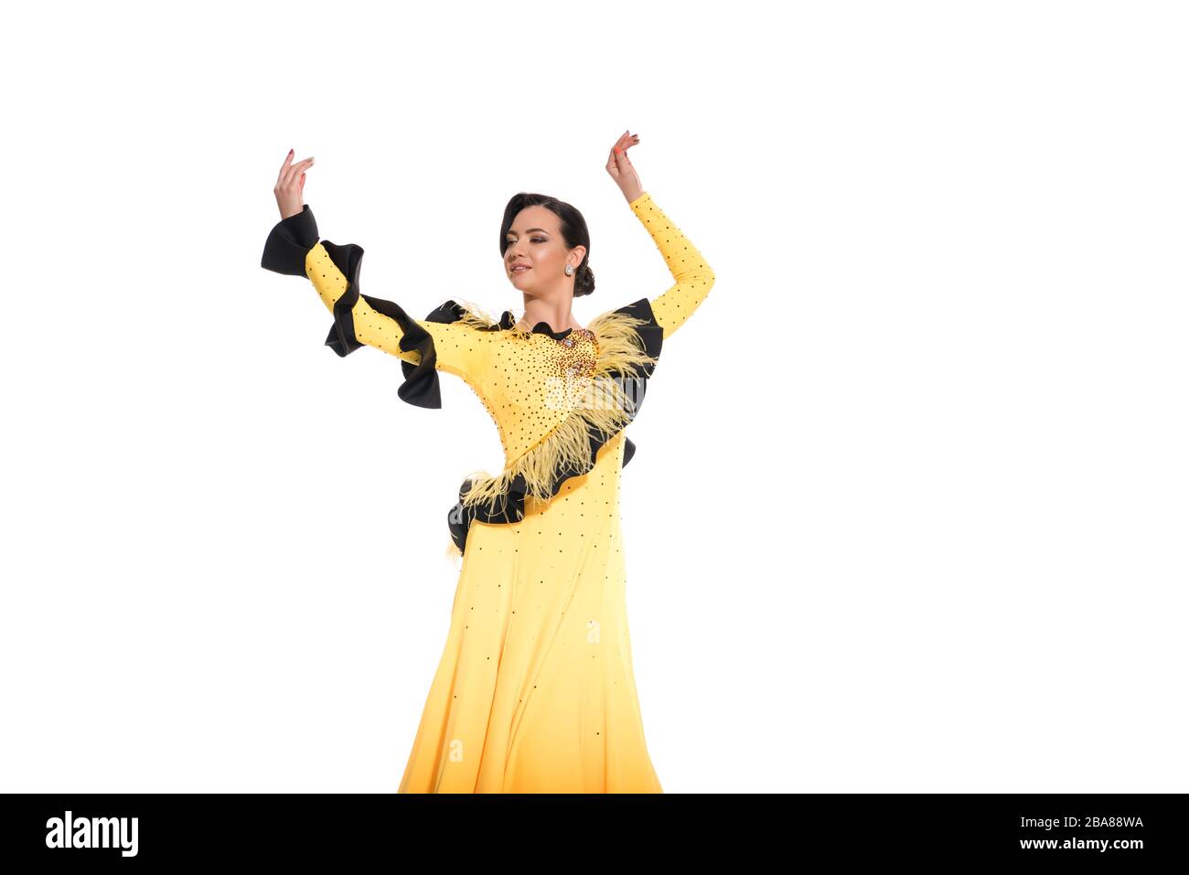 Yellow ballroom dress hi-res stock photography and images - Alamy