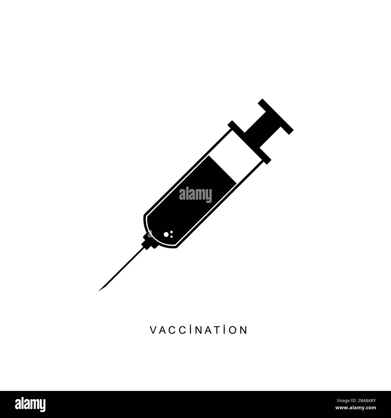 Syringe icon with flat style. Vaccine, medical, epidemic disease concept, isolated vector illustration Stock Vector