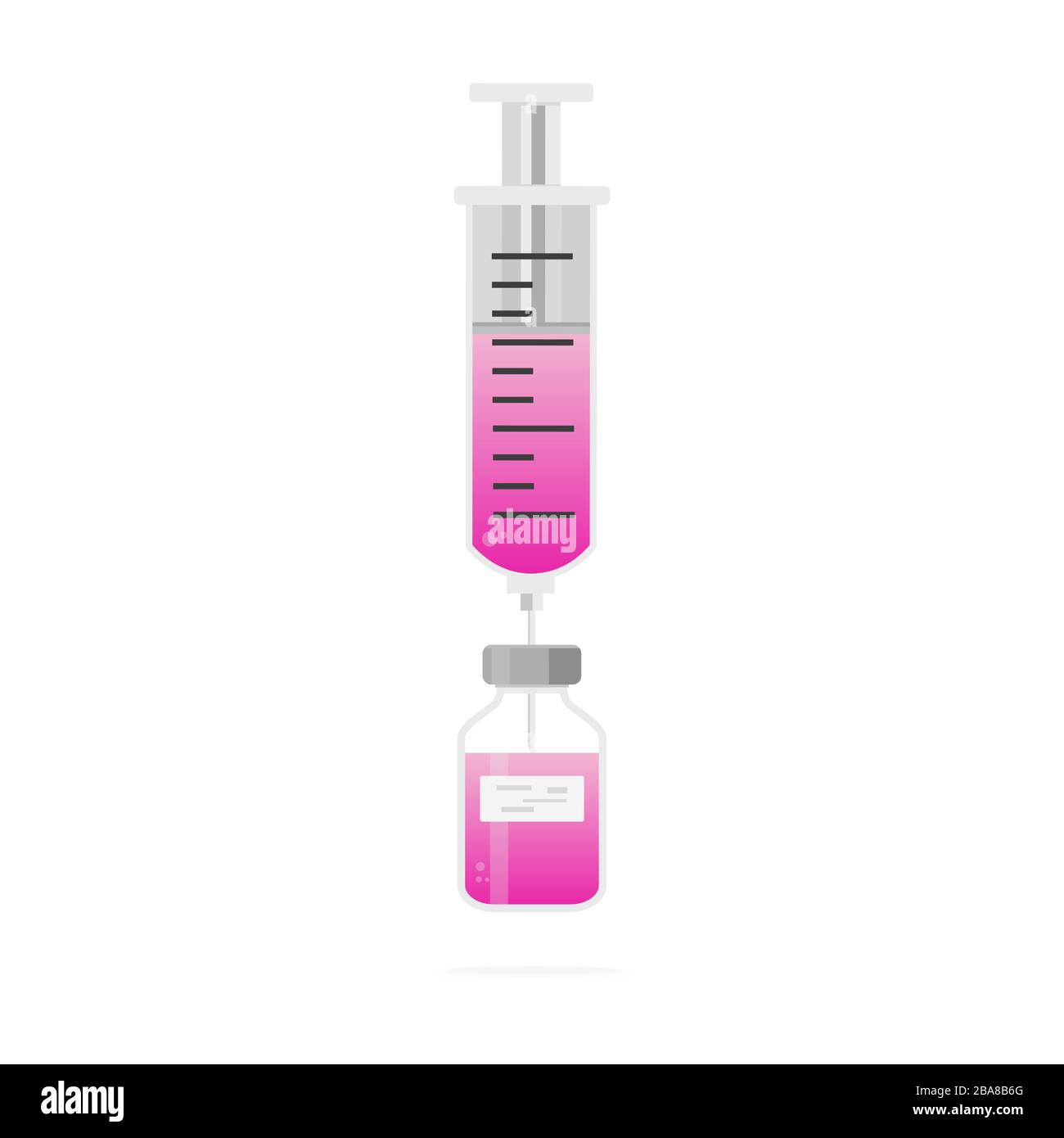 Syringe, injection. Vaccine, medical, epidemic disease concept, isolated vector illustration Stock Vector