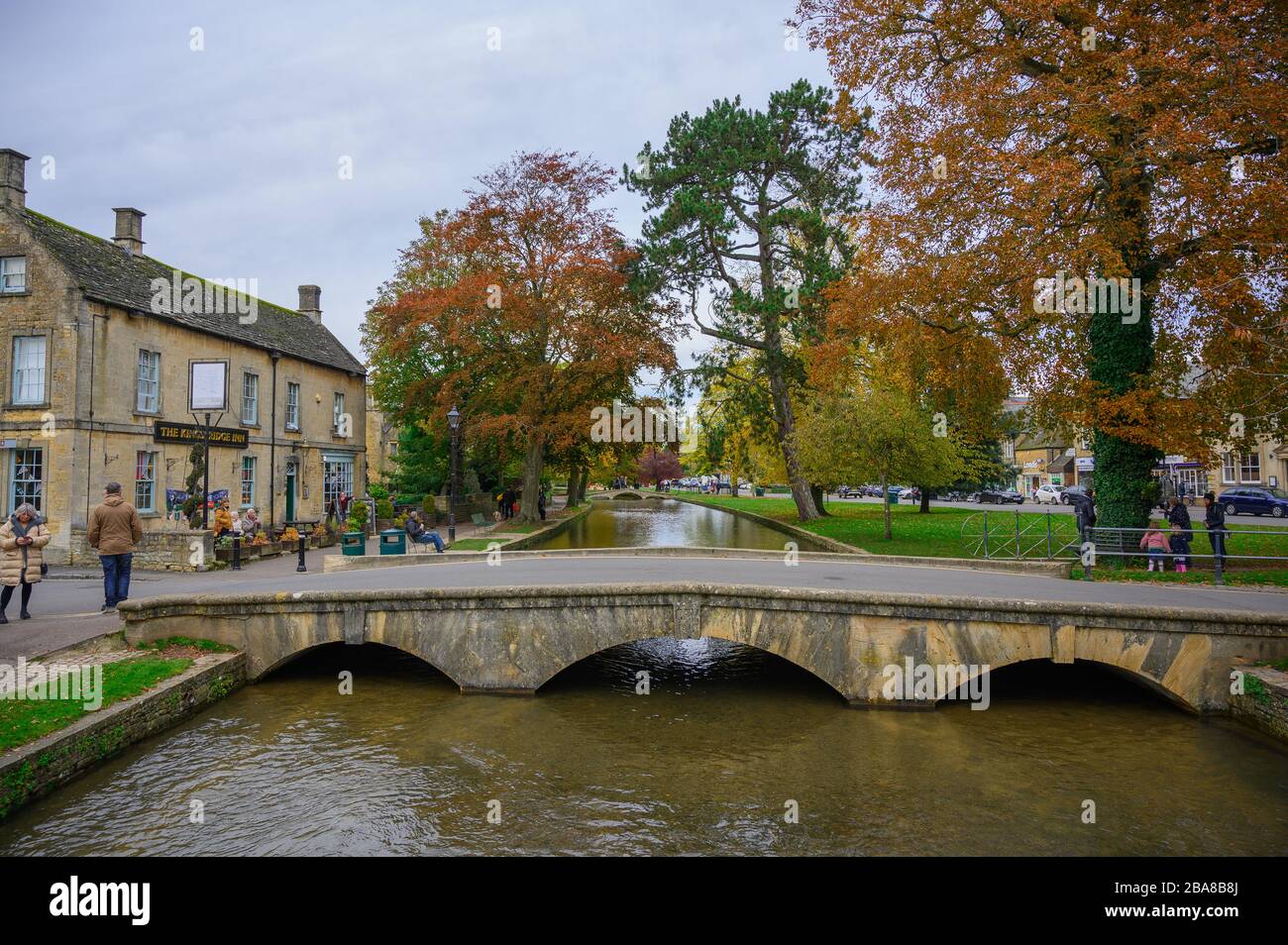 BOURTON ON THE WATER UK October 28 2019 Traditional Public House In bourton-on-the-water-uk-october-28-2019-traditional-public-house-in