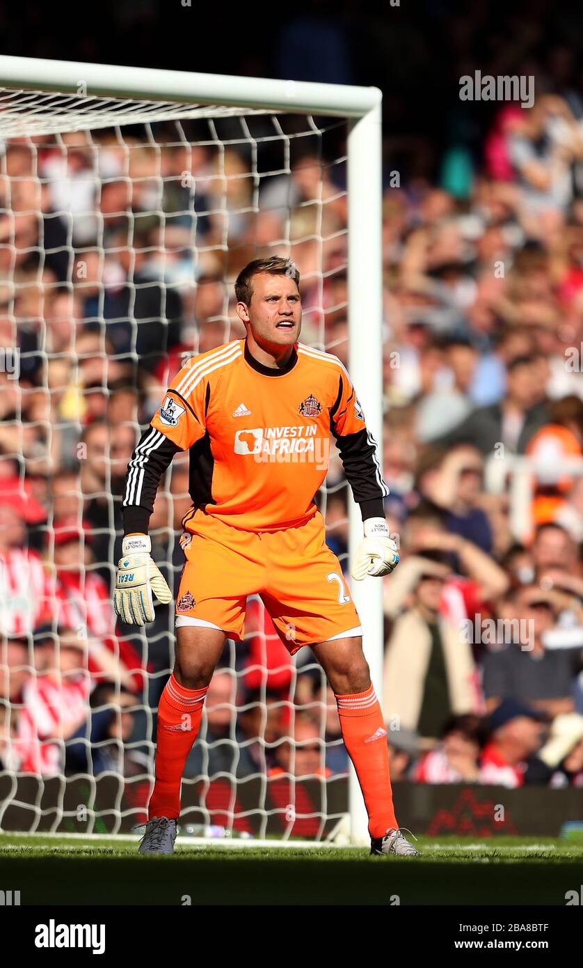 Sunderland's goalkeeper Simon Mingolet Stock Photo